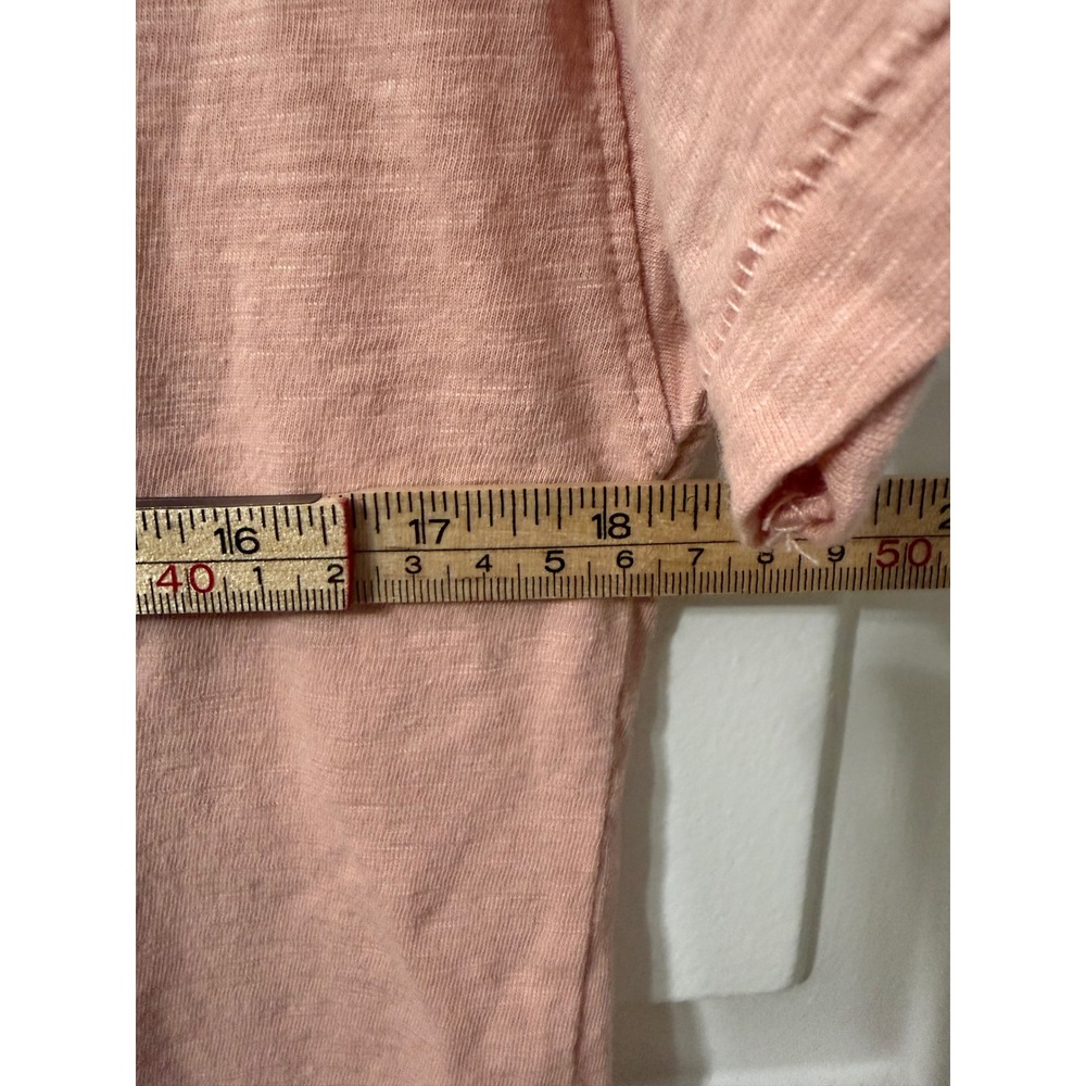 Set of 2 Henley V-Neck Short Sleeve Slub Tee | S || Olive & Pink| Knox Rose - Picture 5 of 6
